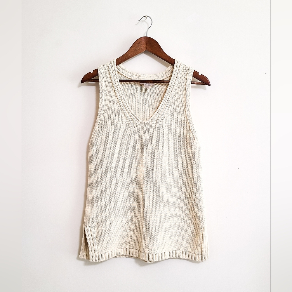 Loft Sweater Vest in Cream